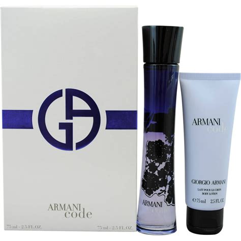 armani code gift set for her|armani aftershave gift set.